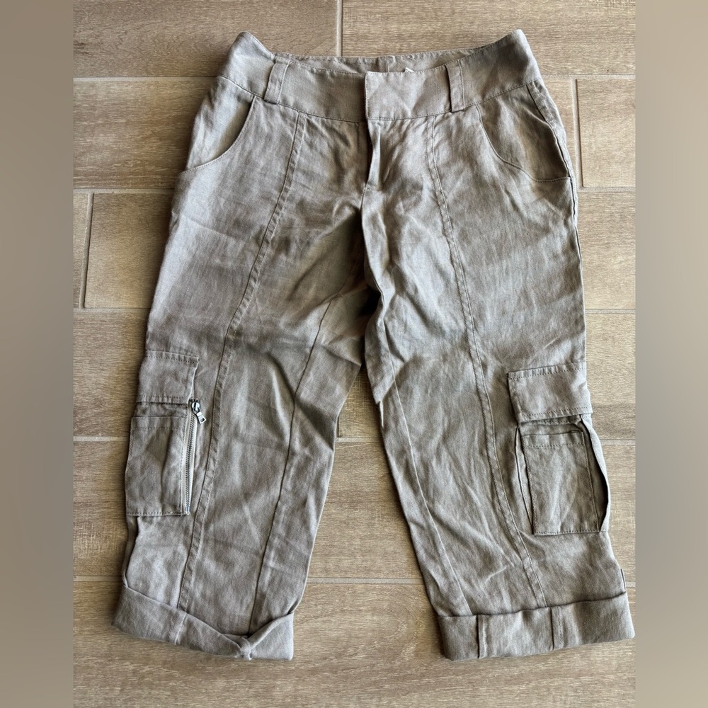 Alice + Olivia Linen Cargo Pants